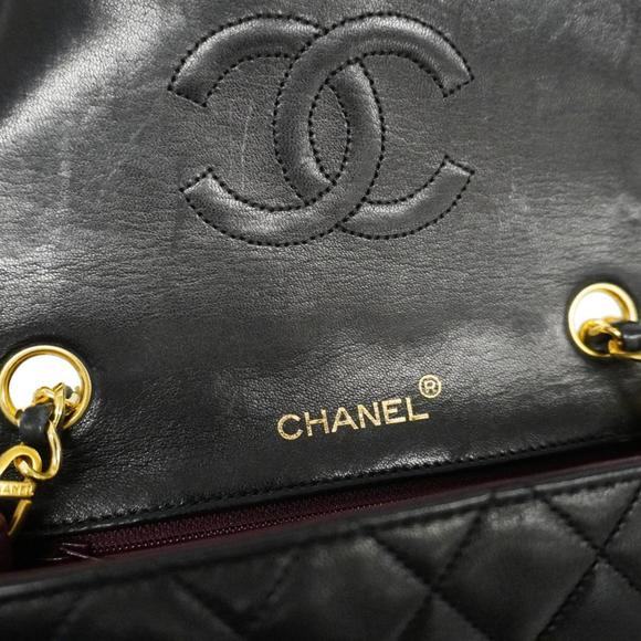 Chanel Shoulder Bag Matelasse Chain Lambskin Black Women's - Picture 9 of 16